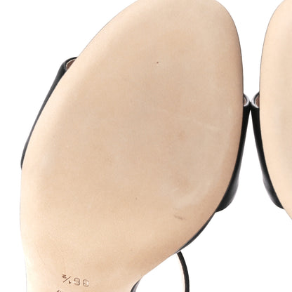 Gucci Calfskin Miro Soft Horsebit Mid Heel Sandals 36.5 Black 10 of 11