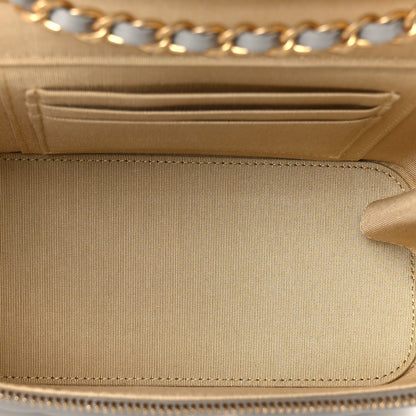 Chanel Lambskin Quilted Small Pearl Crush Vanity Case With Chain Grey 5 of 10