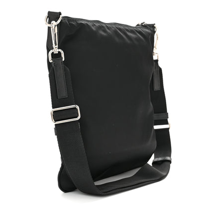 Prada Tessuto Nylon Saffiano Flat Messenger Bag Black 2 of 10