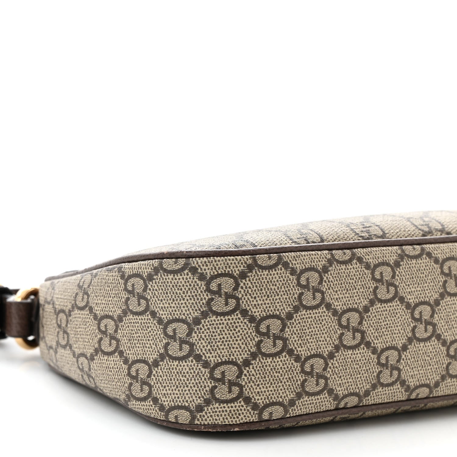 Gucci GG Supreme Monogram Textured Dollar Calfskin Small Ophidia Hobo Beige Ebony New Acero 9 of 11