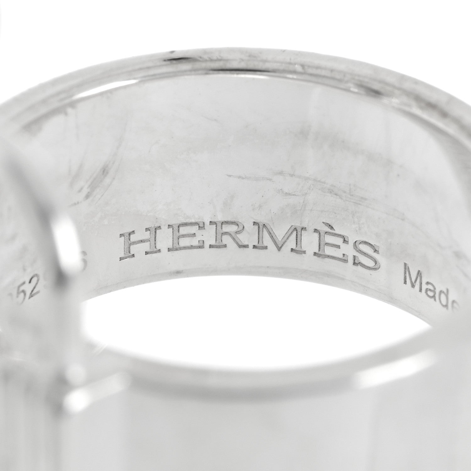 Hermes Sterling Silver Alpha Kelly Double Ring 50 5.25 4 of 5