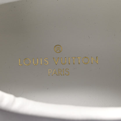 Louis Vuitton Iridescent Grained Calfskin Embossed Monogram Mens Luxembourg Low Top Sneakers 9.5 White 7 of 9