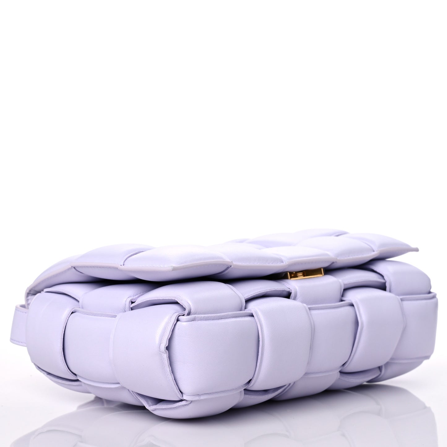 Nappa Maxi Intreccio Padded Cassette Crossbody Bag Chalk