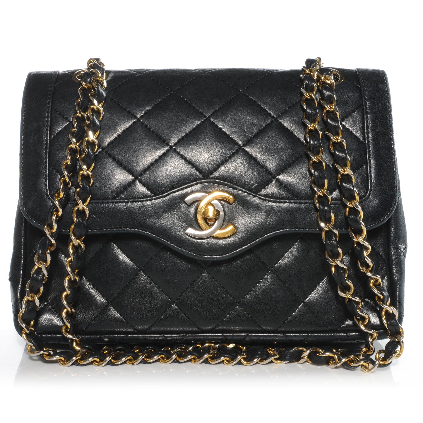Lambskin Small Flap Bag Black