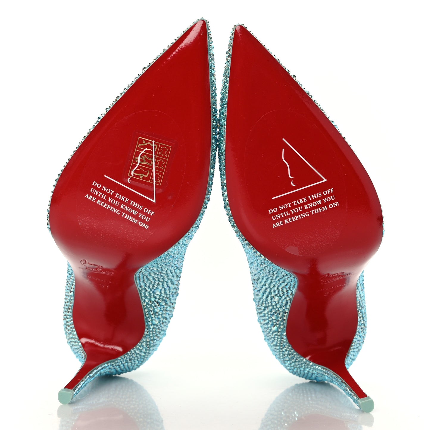 Veau Velours Strass Kate 100 Pumps 37 Bermuda Aqua Bohem