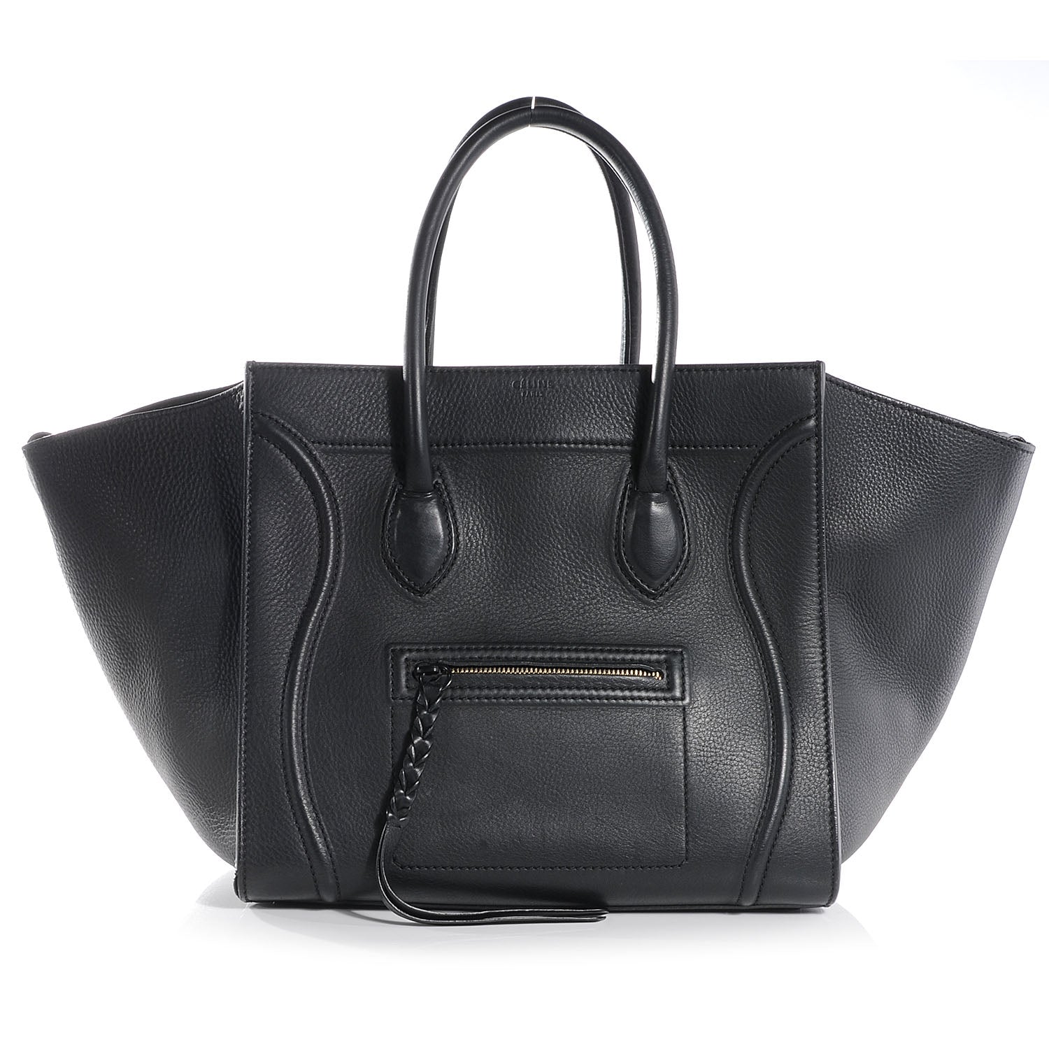 Celine Supple Calfskin Medium Phantom Luggage Black 1 of 7
