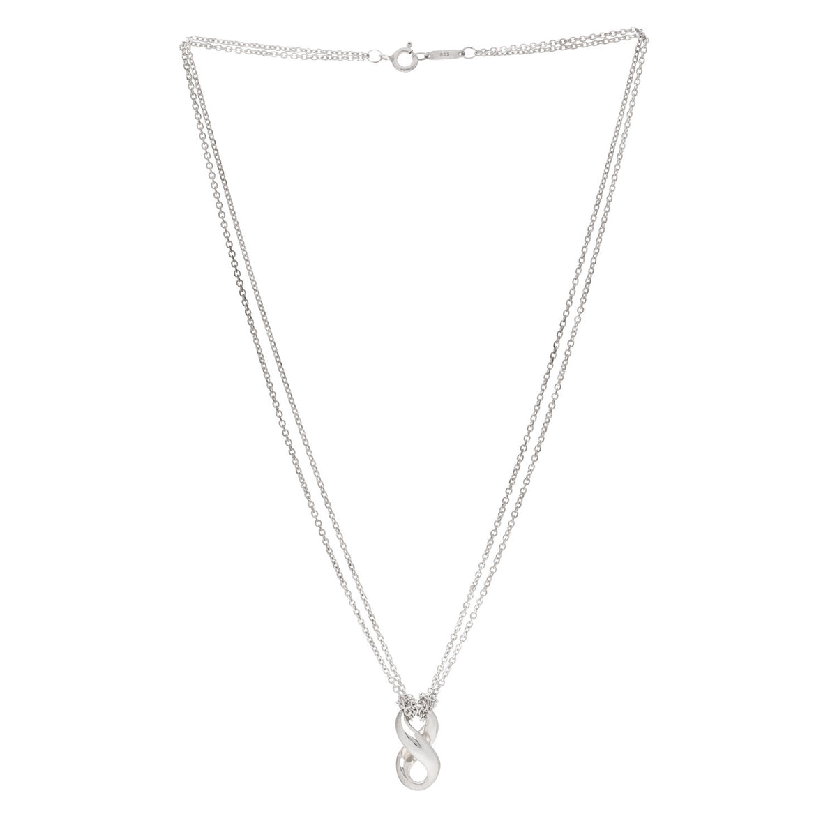 Sterling Silver Figure 8 Pendant Necklace