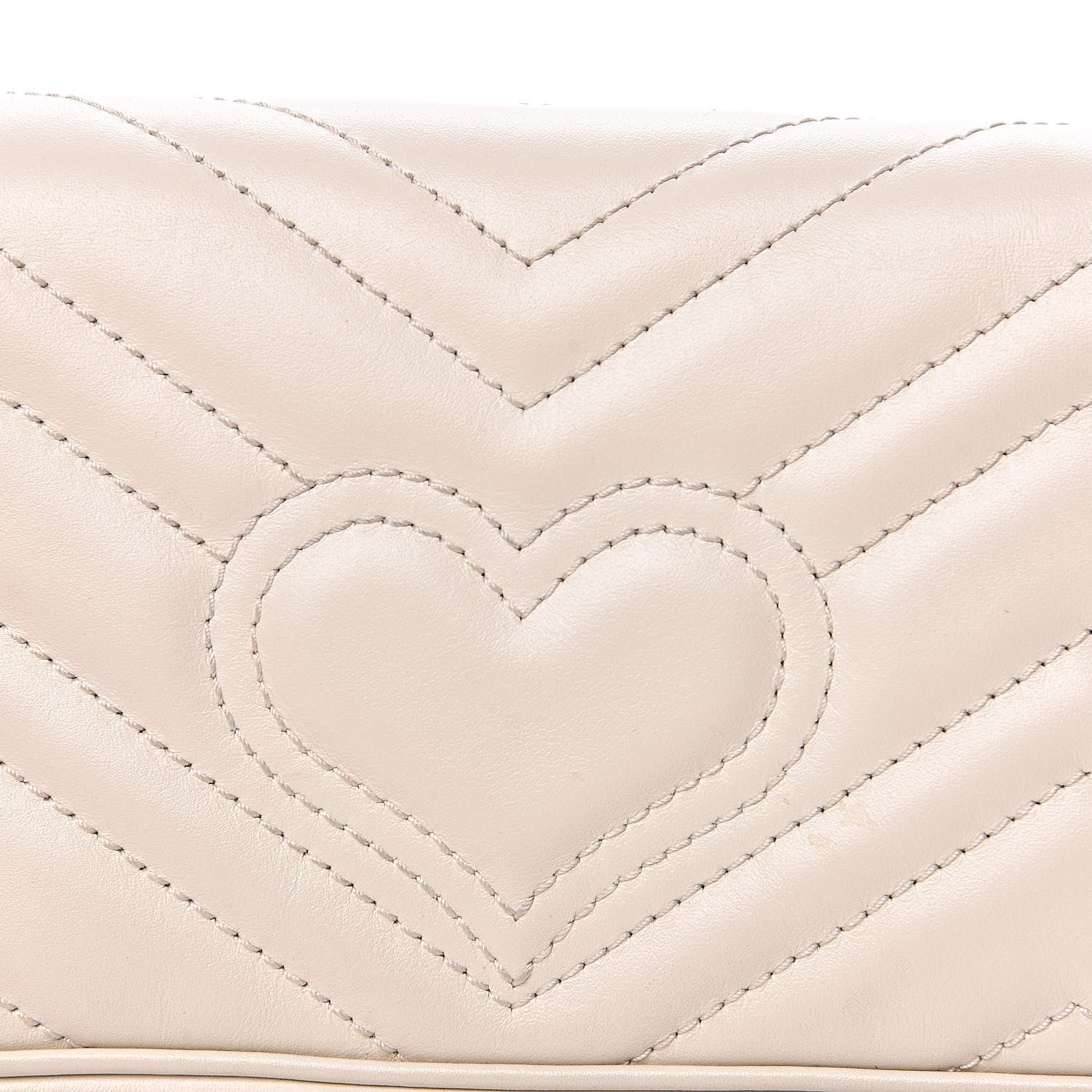 Gucci Calfskin Matelasse Super Mini GG Marmont Shoulder Bag White 14 of 14