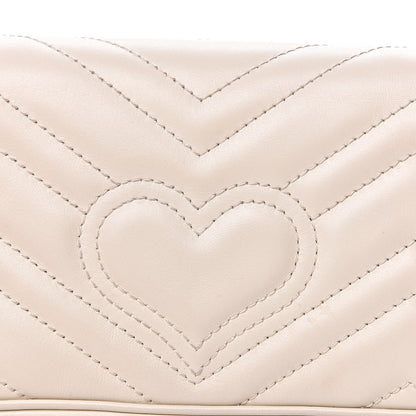 Gucci Calfskin Matelasse Super Mini GG Marmont Shoulder Bag White 14 of 14