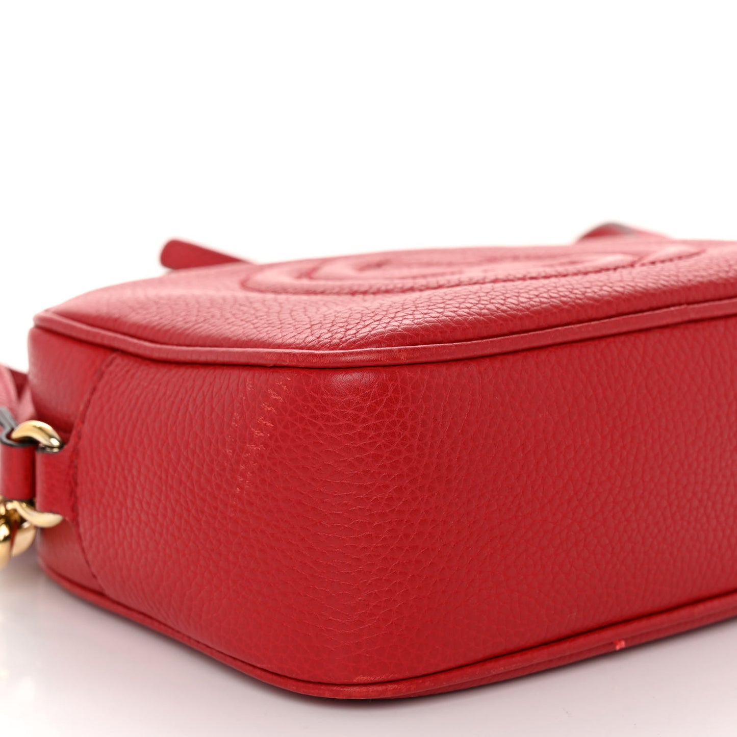 Pebbled Calfskin Small Soho Disco Bag Vibrant Red