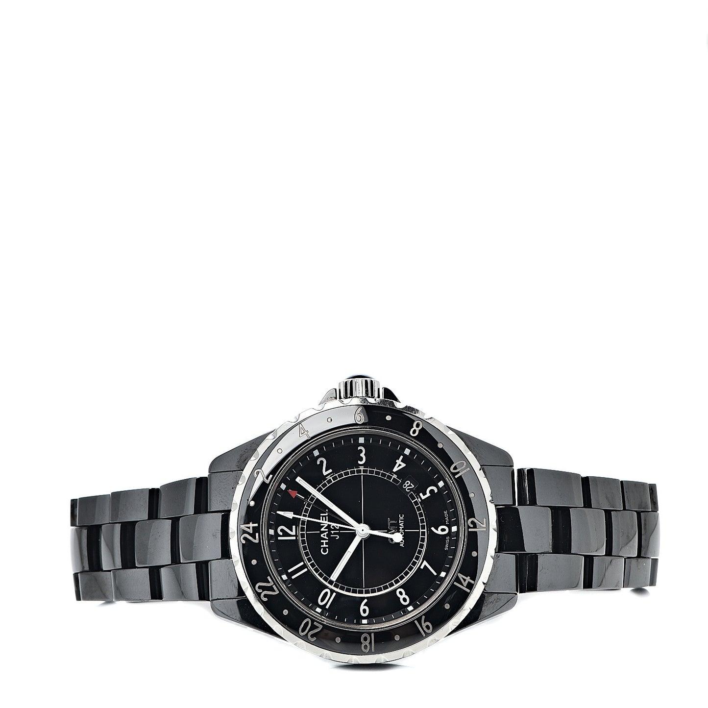Stainless Steel Ceramic 41mm J12 GMT Automatic Watch Black