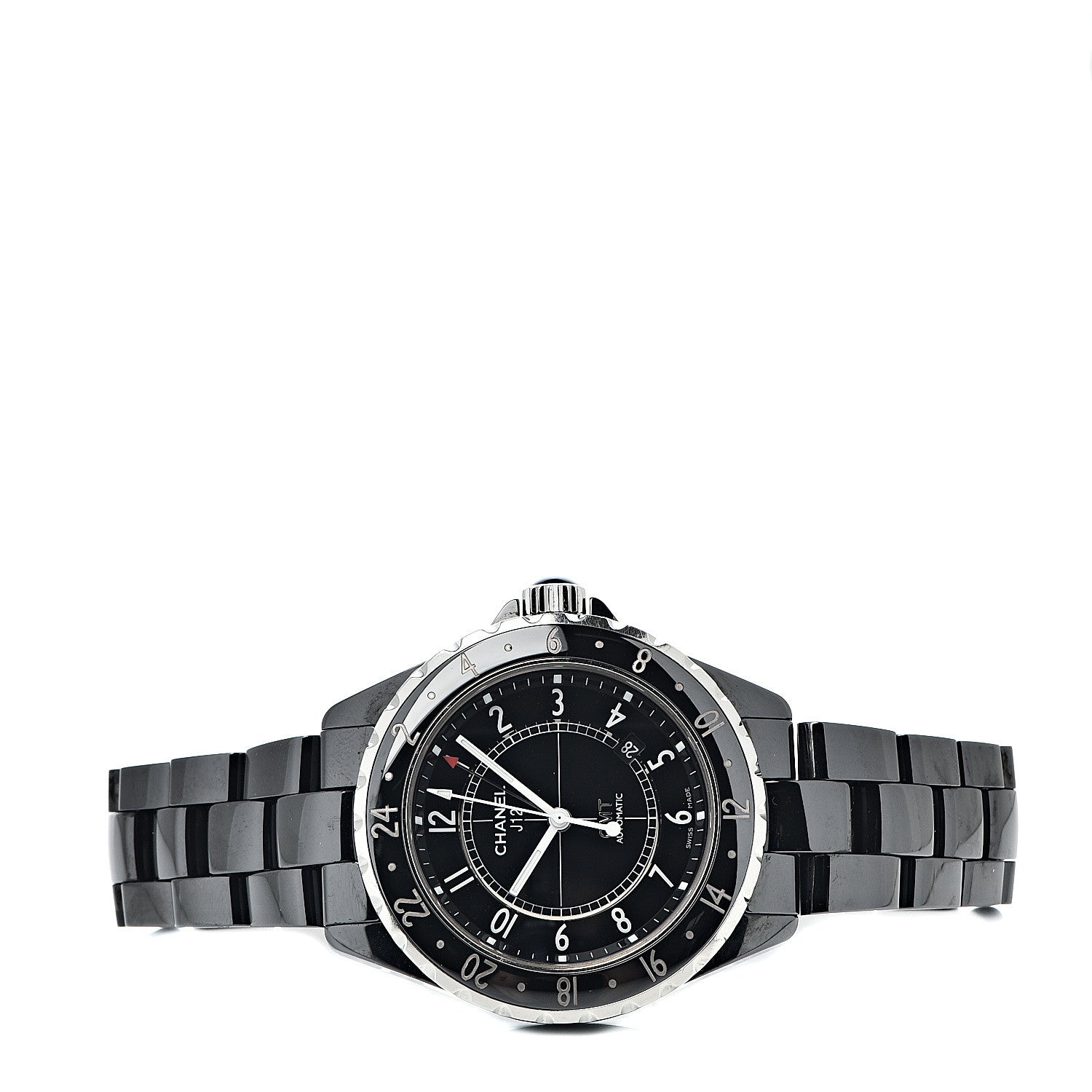 Chanel Stainless Steel Ceramic 41mm J12 GMT Automatic Watch Black 3 of 9