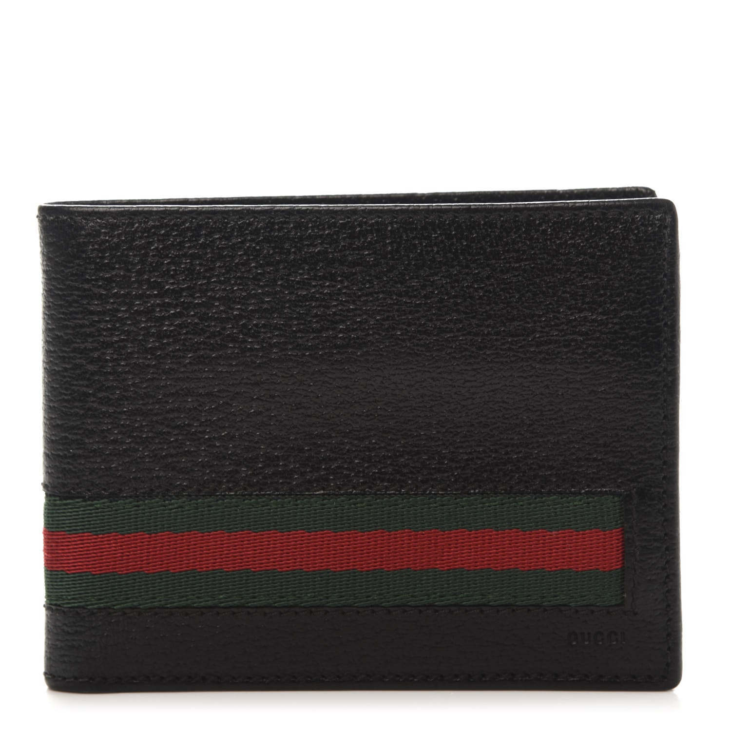 Gucci Calfskin Web Bi-Fold Wallet Black 1 of 7