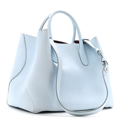 Christian Dior Supple Grained Calfskin Large Open Bar Tote Light Blue 3 of 13