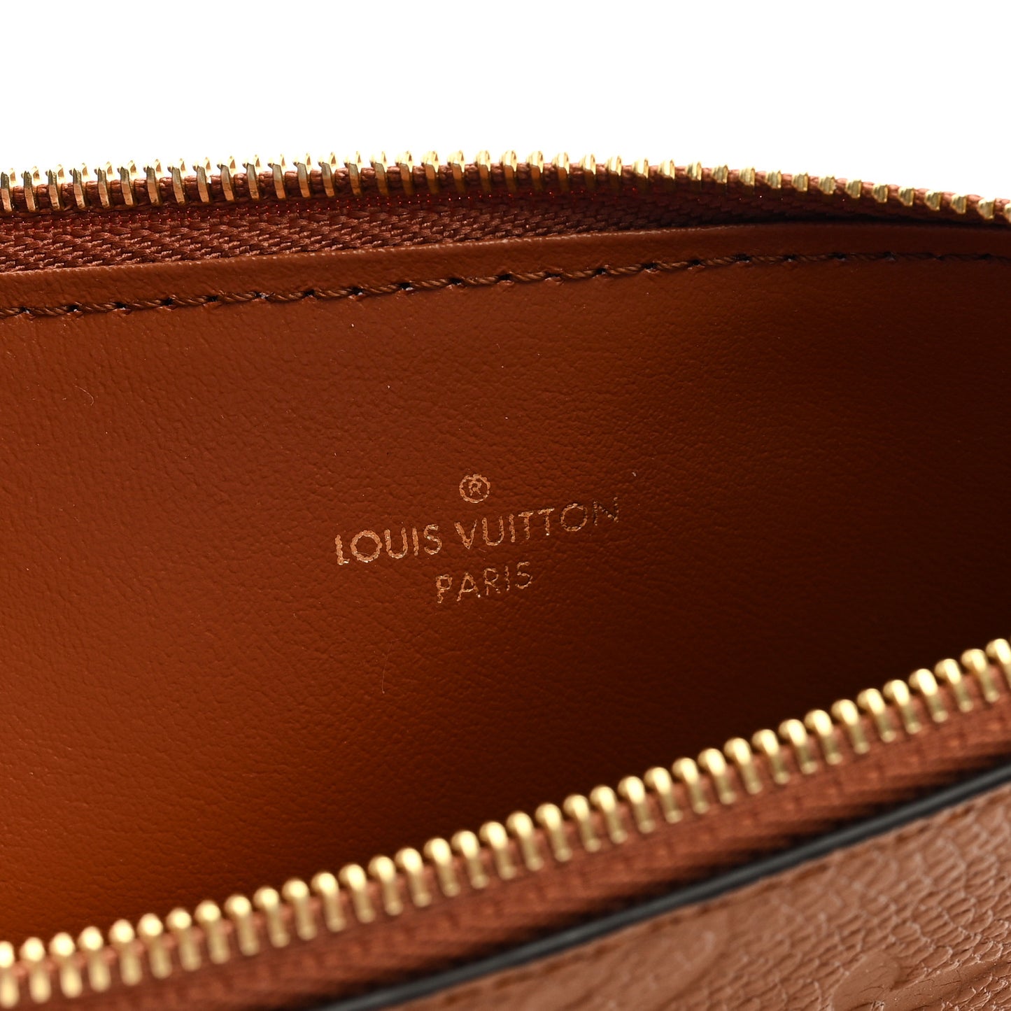 Empreinte Felicie Chain Wallet Zippered Insert Cognac