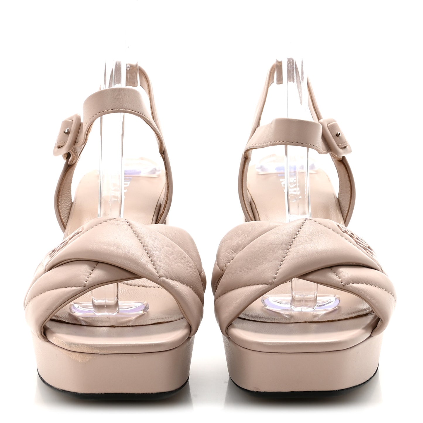 Nappa Logo Quilted Crisscross Platform 20/65mm Sandals 40 Ninfea