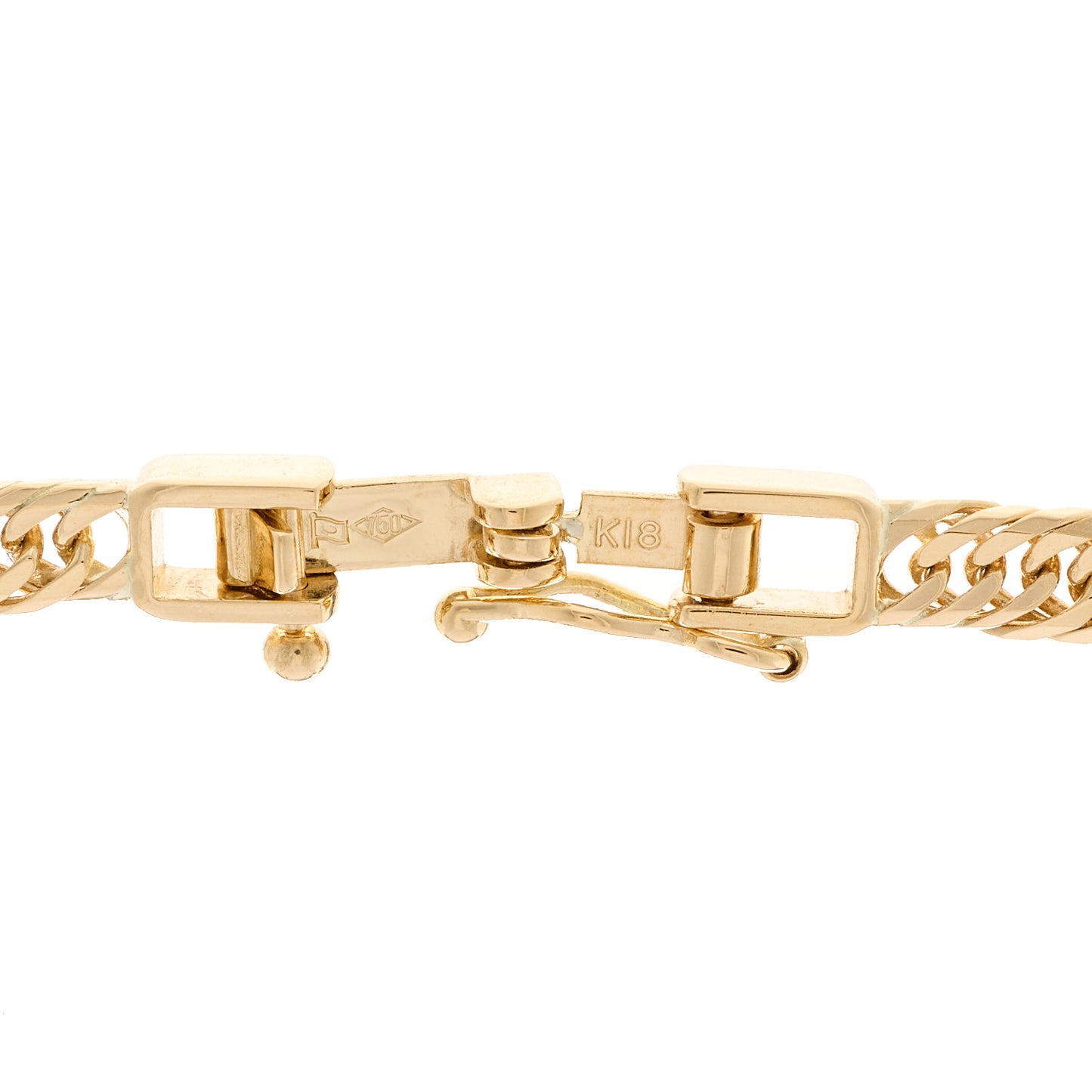 18K Yellow Gold Curb Chain Necklace 19.75"