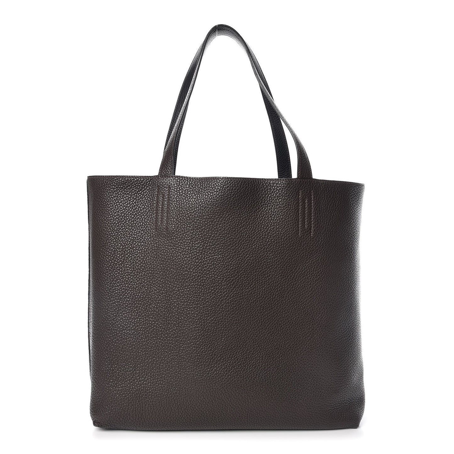 Taurillon Clemence Double Sens 36 Reversible Tote Black Ebene