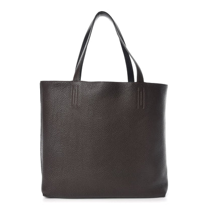 Hermes Taurillon Clemence Double Sens 36 Reversible Tote Black Ebene 1 of 19
