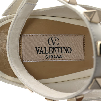 Valentino Garavani Calfskin Rockstud 60mm Sandals 36.5 Light Ivory 8 of 10