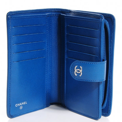 Chanel Caviar Sevruga Zip Pocket Wallet Dark Blue 6 of 8