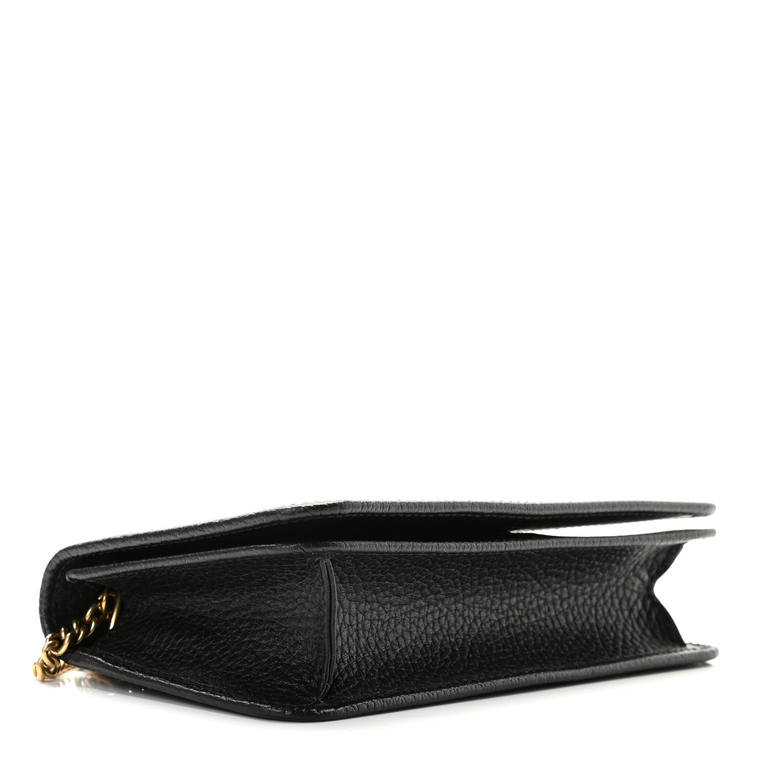 Gucci Dollar Calfskin Garden Mystic Cat Chain Wallet Black 3 of 8