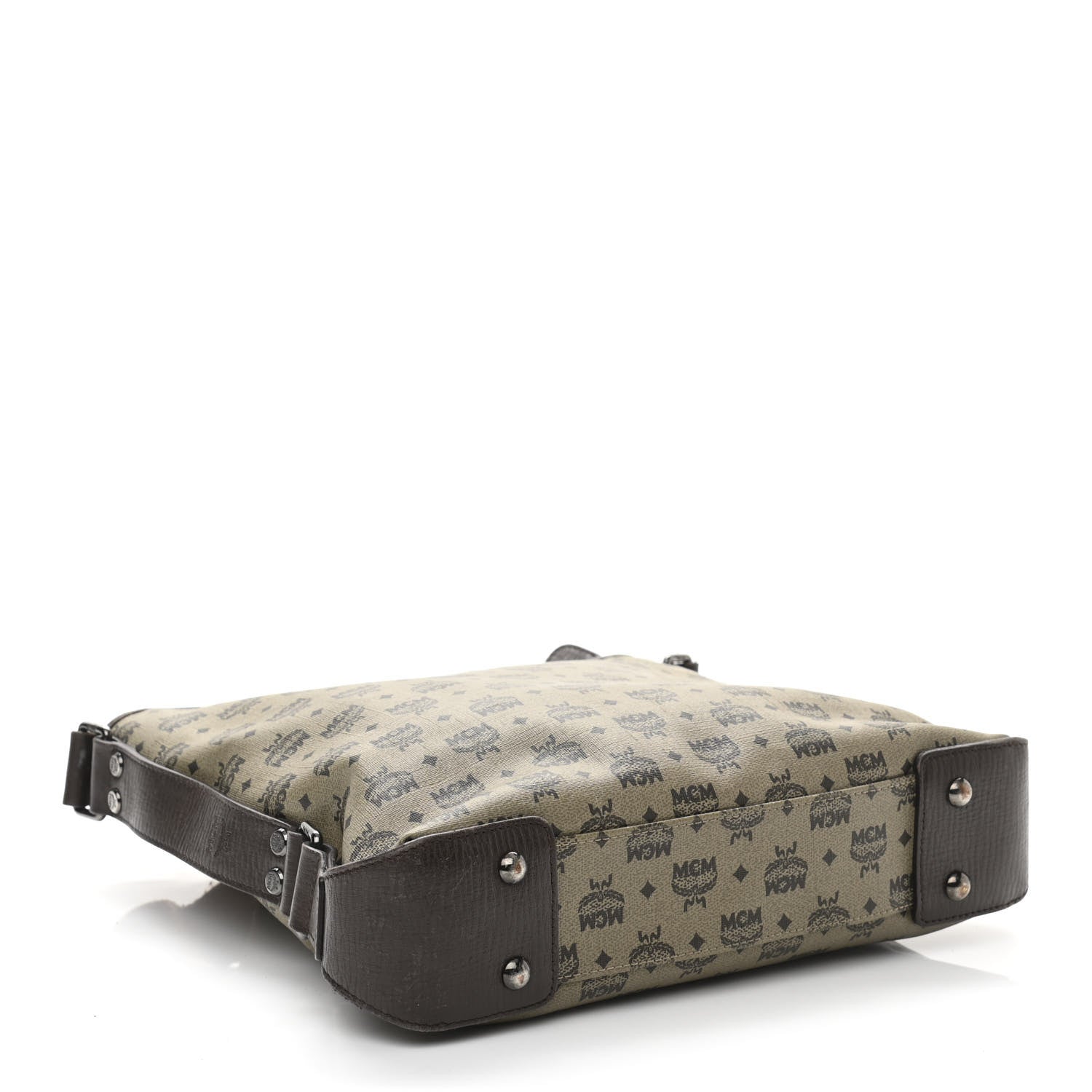 MCM Coated Canvas Messenger Bag Beige 4 of 16