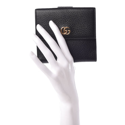 Gucci Dollar Calfskin Double G French Flap Wallet Black 2 of 8