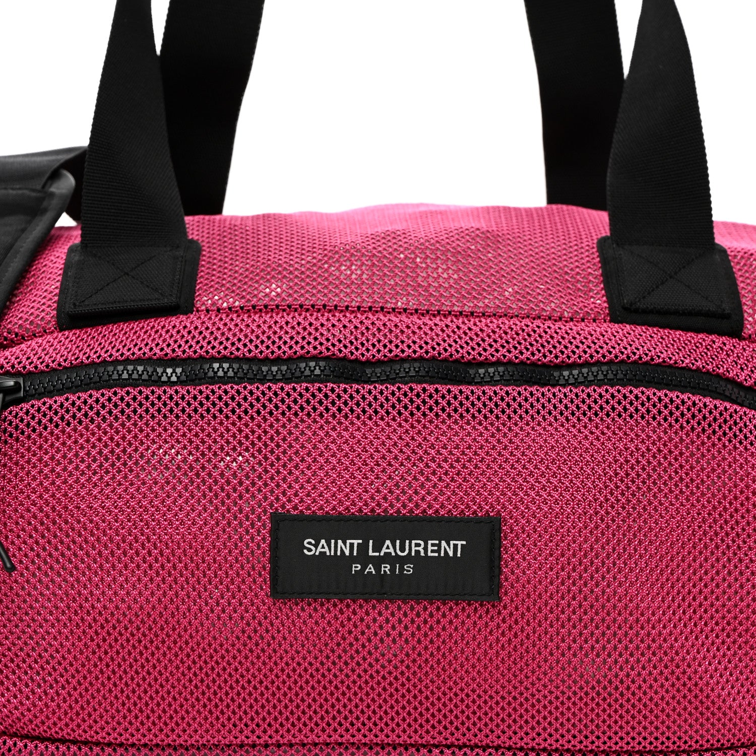 Saint Laurent Nylon Mesh Duffle Bag Fuchsia 7 of 9