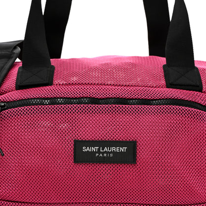 Saint Laurent Nylon Mesh Duffle Bag Fuchsia 7 of 9