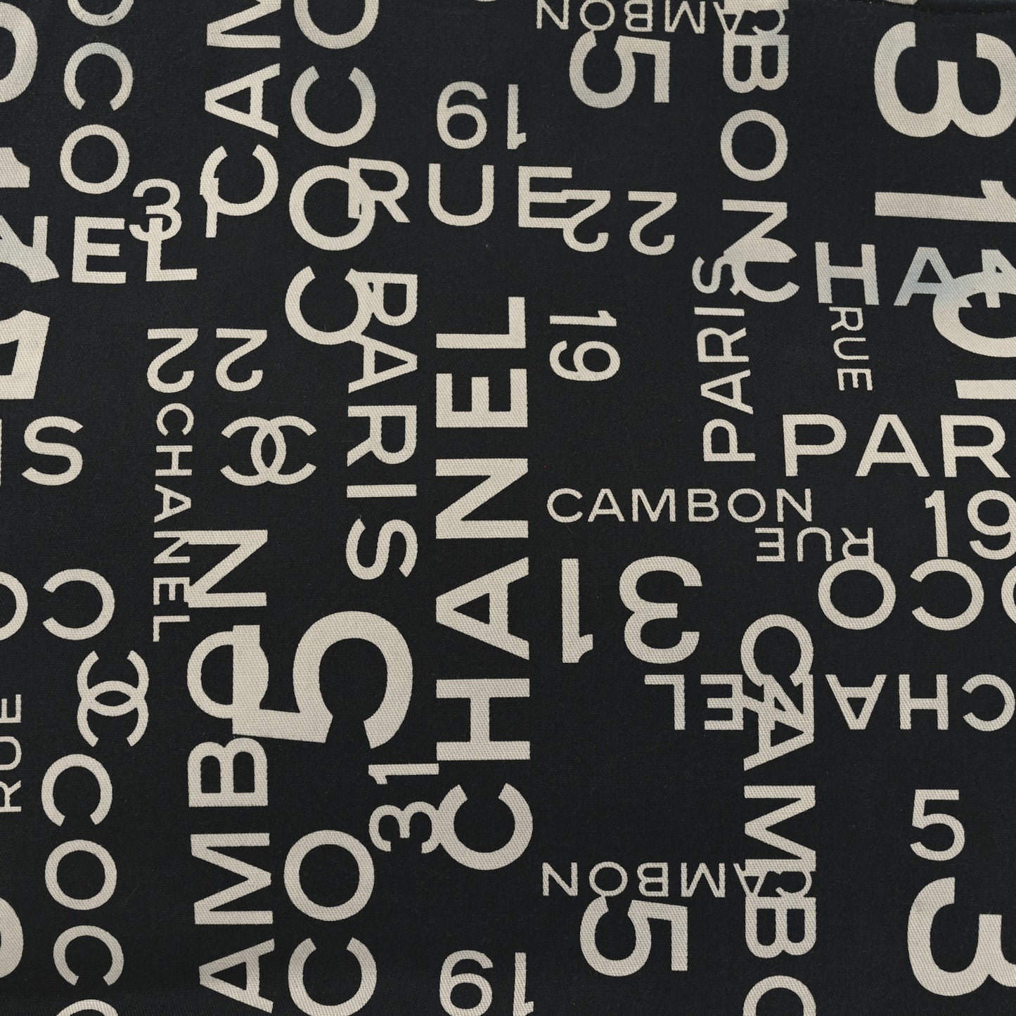 Canvas 31 Rue Cambon Beach Tote Black
