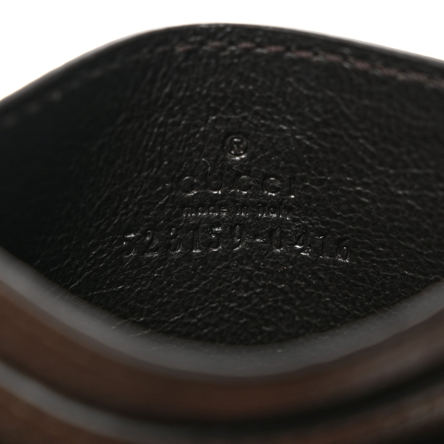 Gucci GG Supreme Monogram Textured Dollar Calfskin Ophidia Card Holder Beige Ebony New Acero 6 of 7