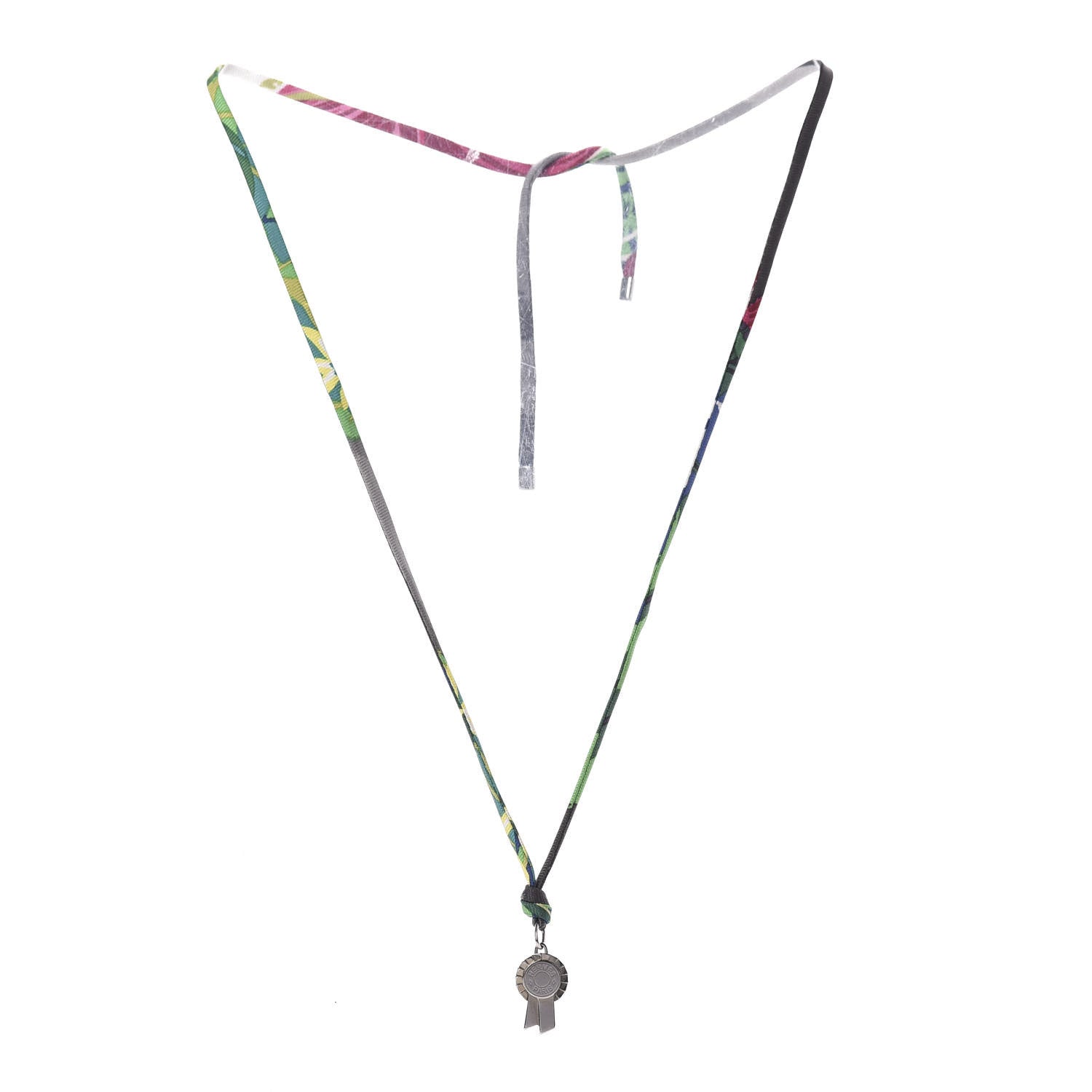 Hermes Silk Tourbillon de Couleurs Necklace Multicolor 3 of 6