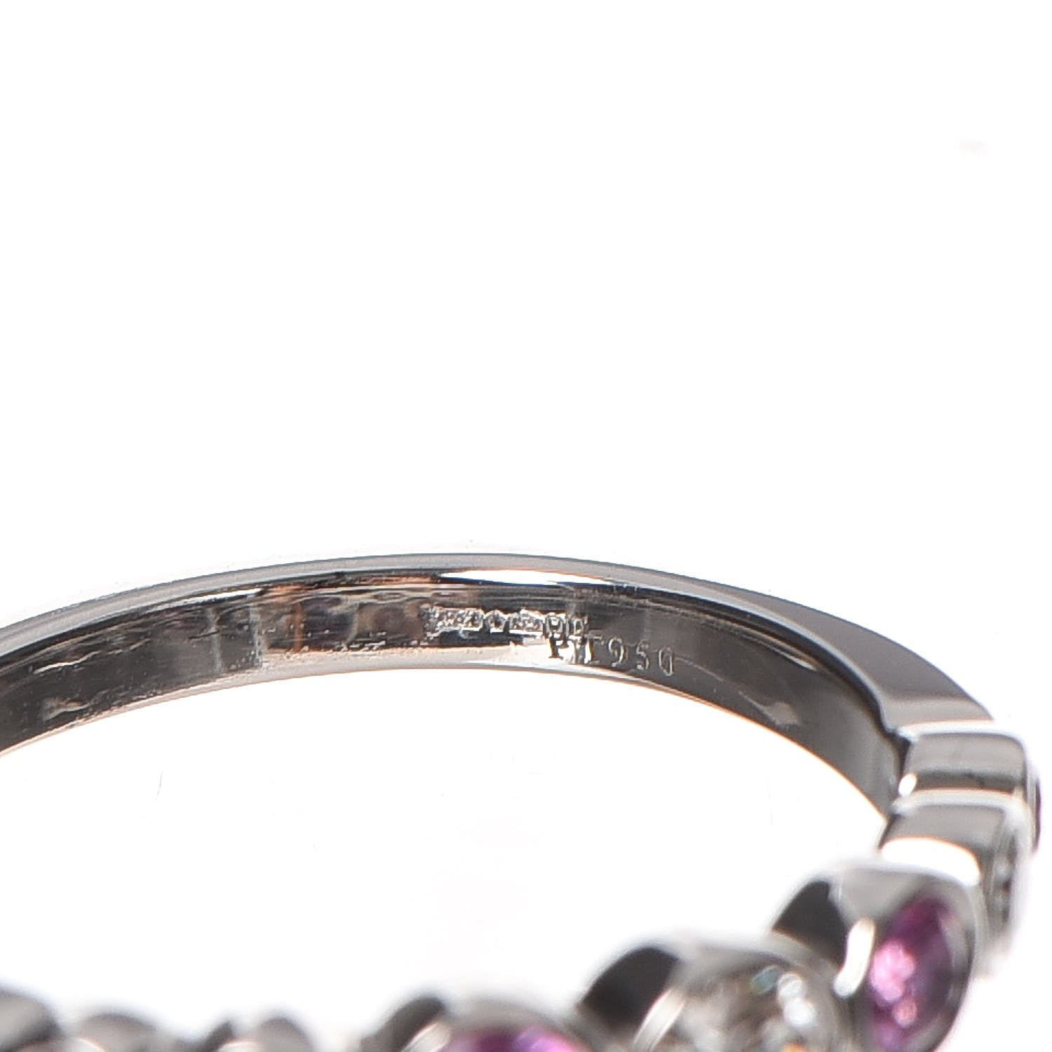Tiffany Platinum Diamond Pink Sapphire Jazz Ring 52 6 6 of 7