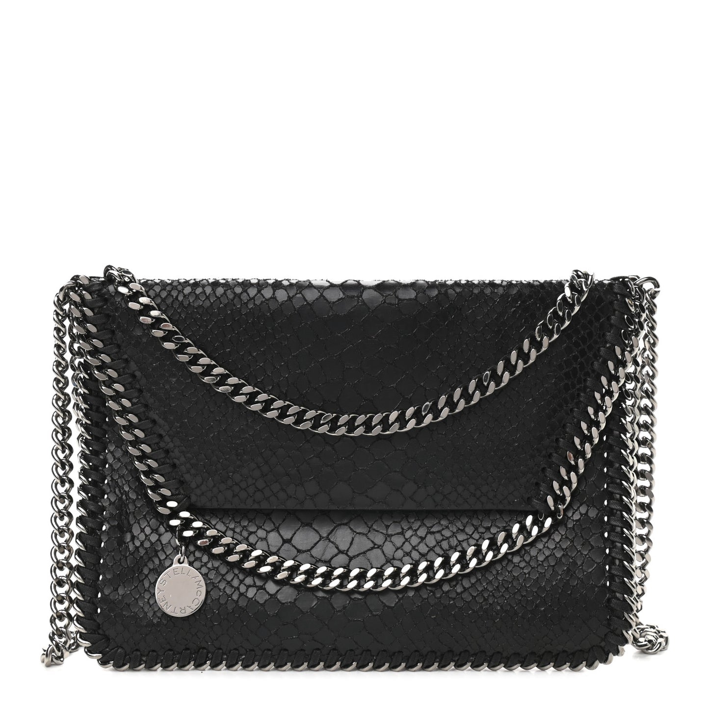 Eco Python Mini Falabella Crossbody Bag Black