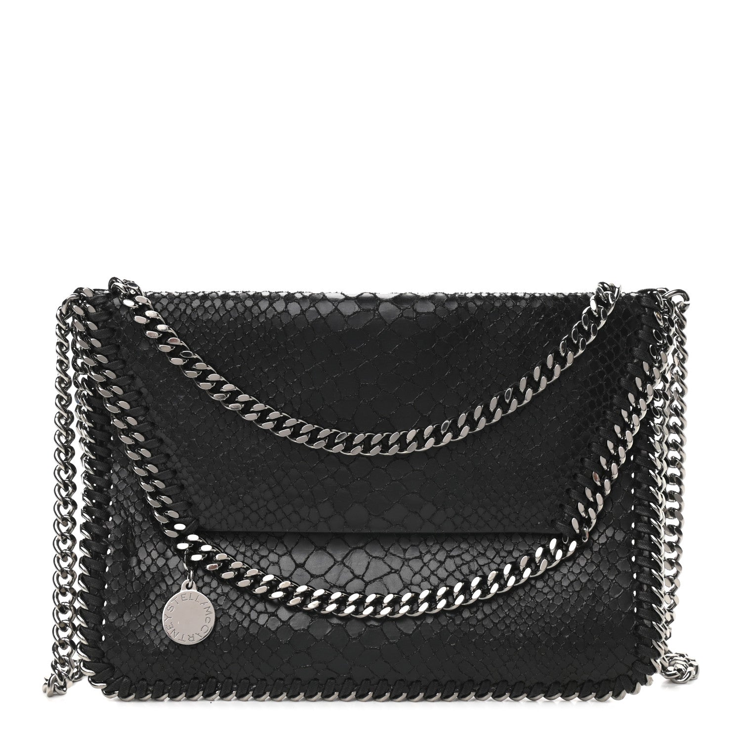 Stella McCartney Eco Python Mini Falabella Crossbody Bag Black 1 of 10