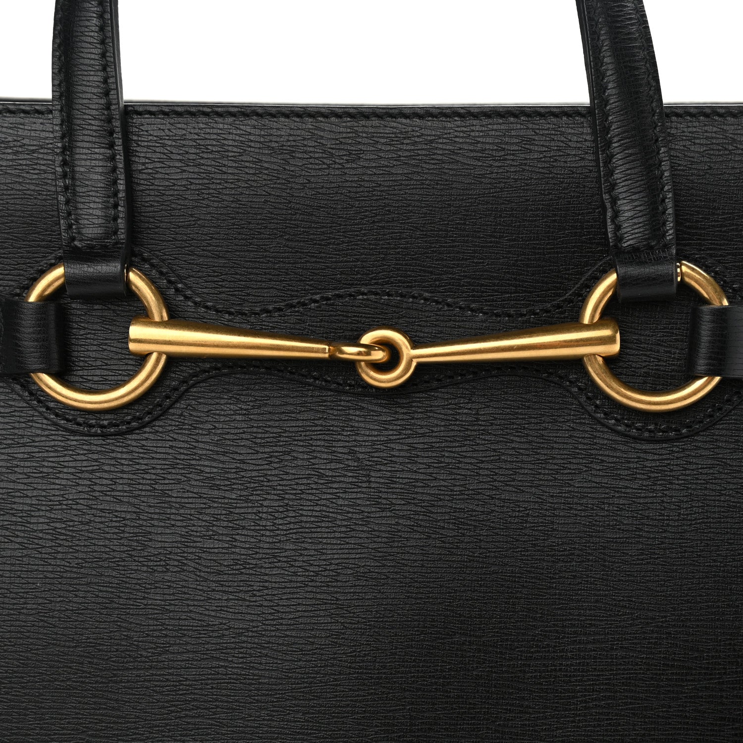 Gucci Textured Calfskin Large Bright Bit Tote Black 6 of 12