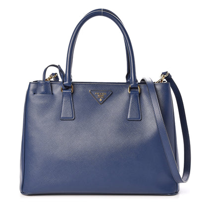 Prada Saffiano Lux Medium Tote Bluette 1 of 17