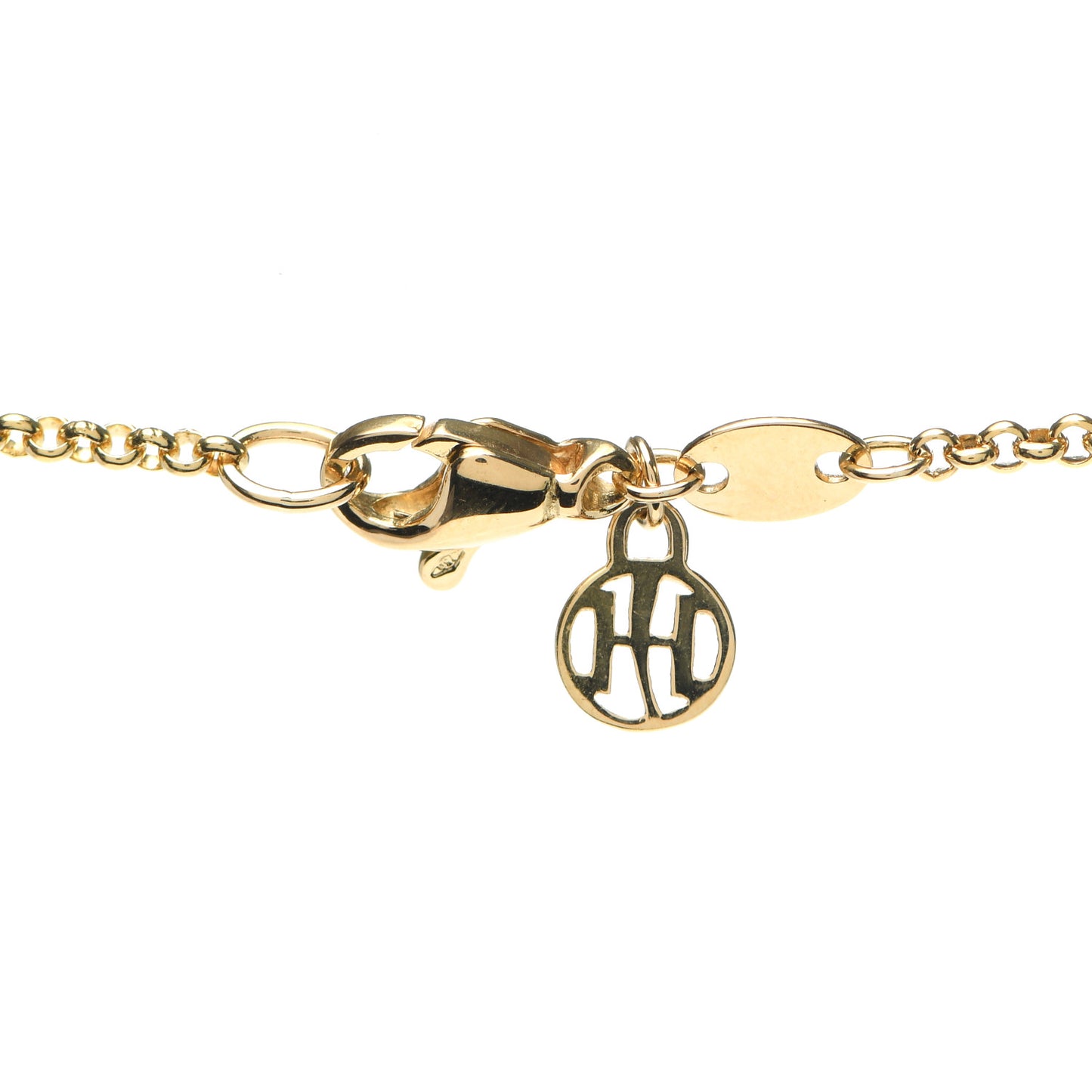 18K Yellow Gold Naga Circle Pendant Necklace