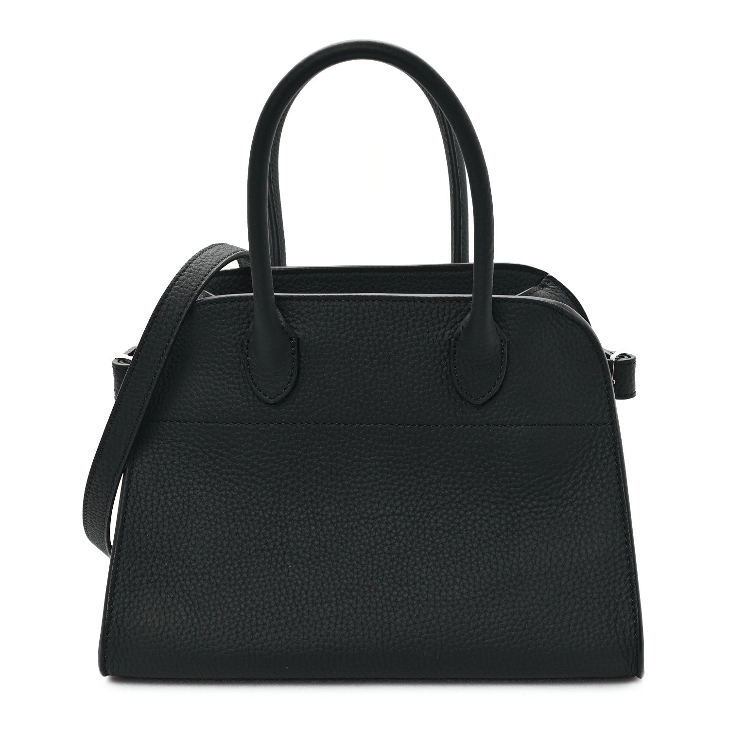 The Row Grained Calfskin Soft Margaux 10 Bag Black 1 of 9