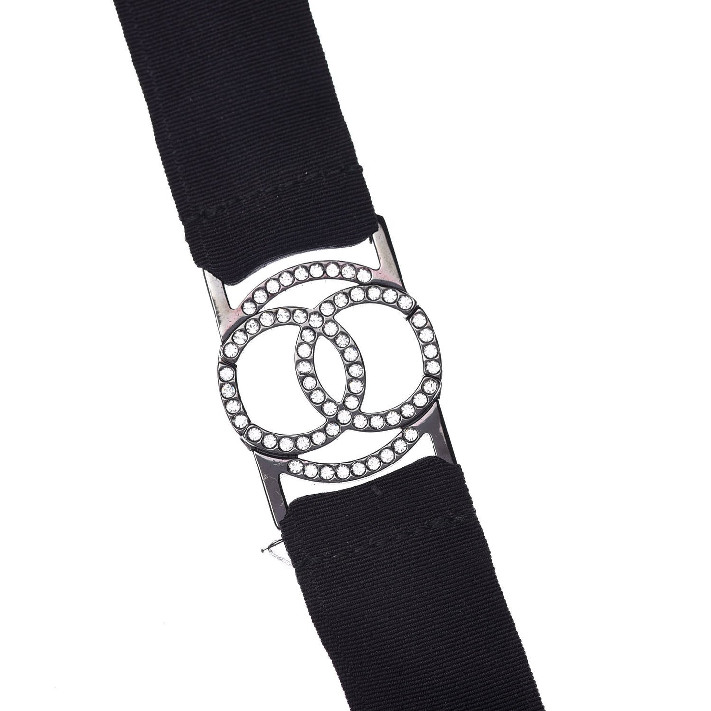 Crystal CC Emoji Robot Cat Lanyard Necklace Black Silver