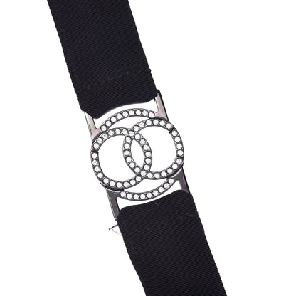 Chanel Crystal CC Emoji Robot Cat Lanyard Necklace Black Silver 4 of 6