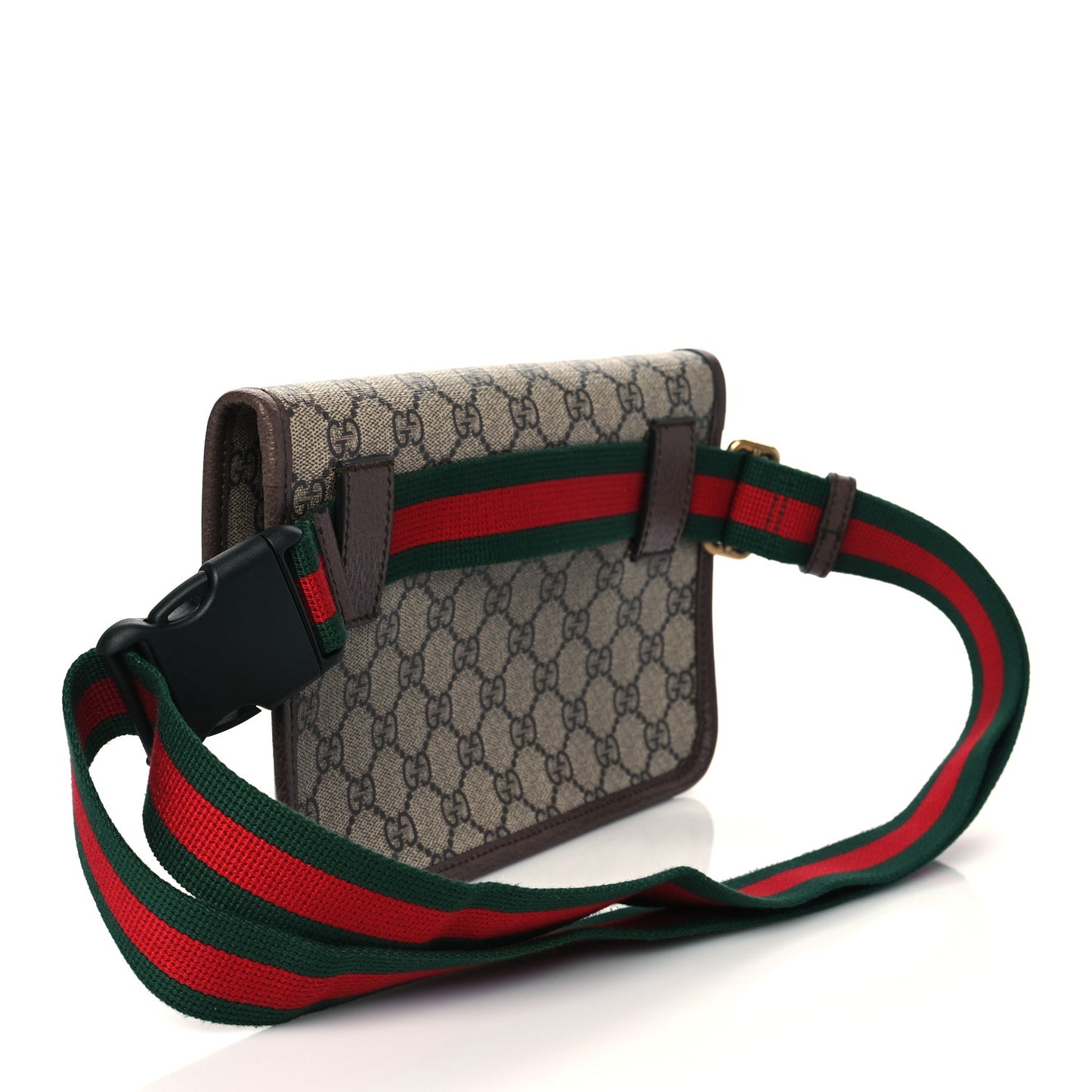 GG Supreme Monogram Neo Vintage Web Belt Bag Brown