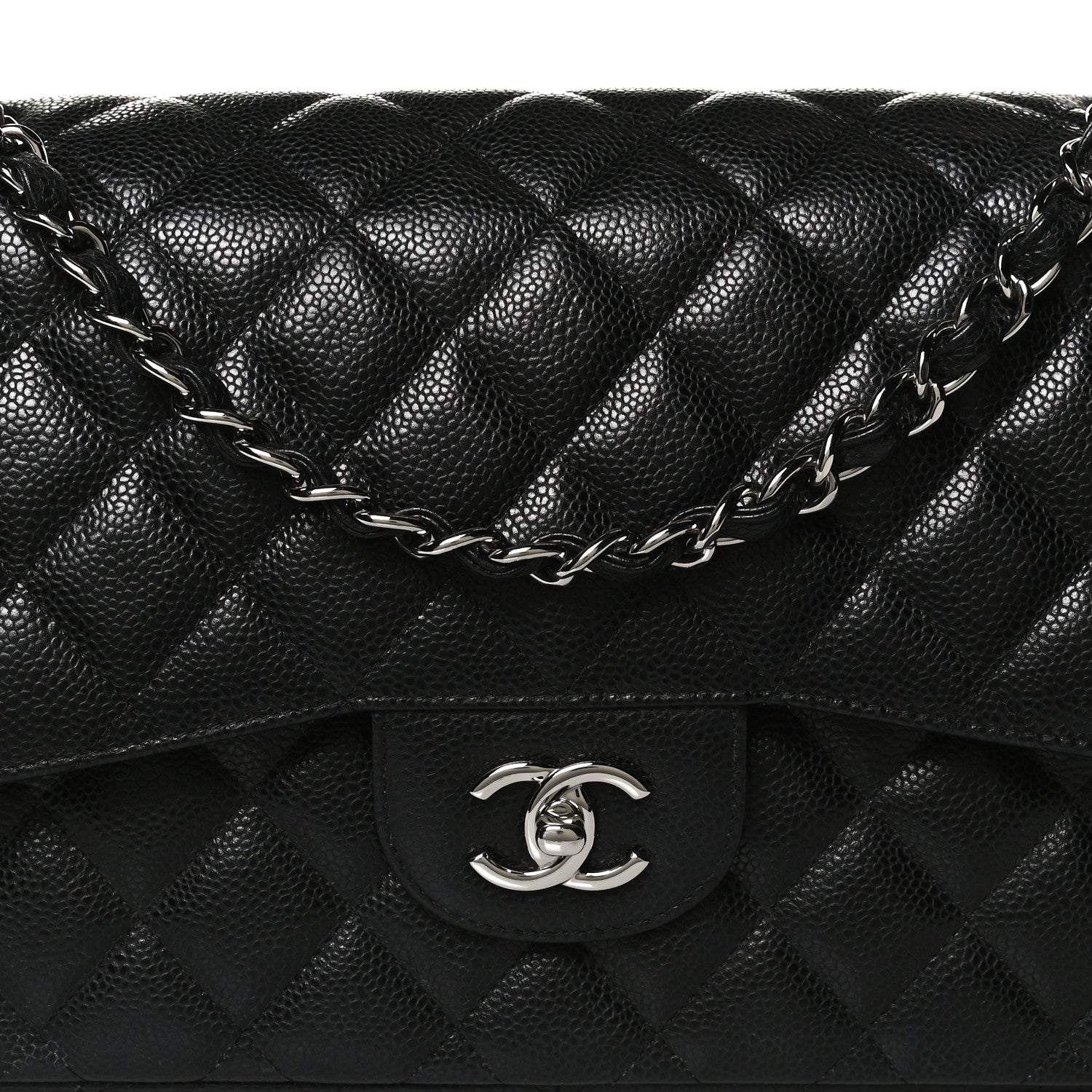 Chanel Caviar Quilted Jumbo Double Flap Black 8 of 13