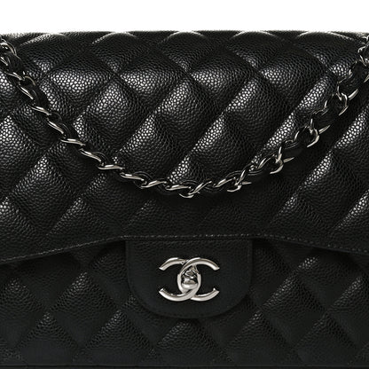Chanel Caviar Quilted Jumbo Double Flap Black 8 of 13