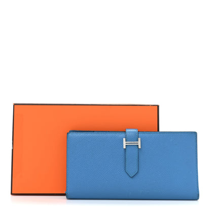 Hermes Epsom Bearn Gusset Wallet Bleu Zanzibar 18 of 18
