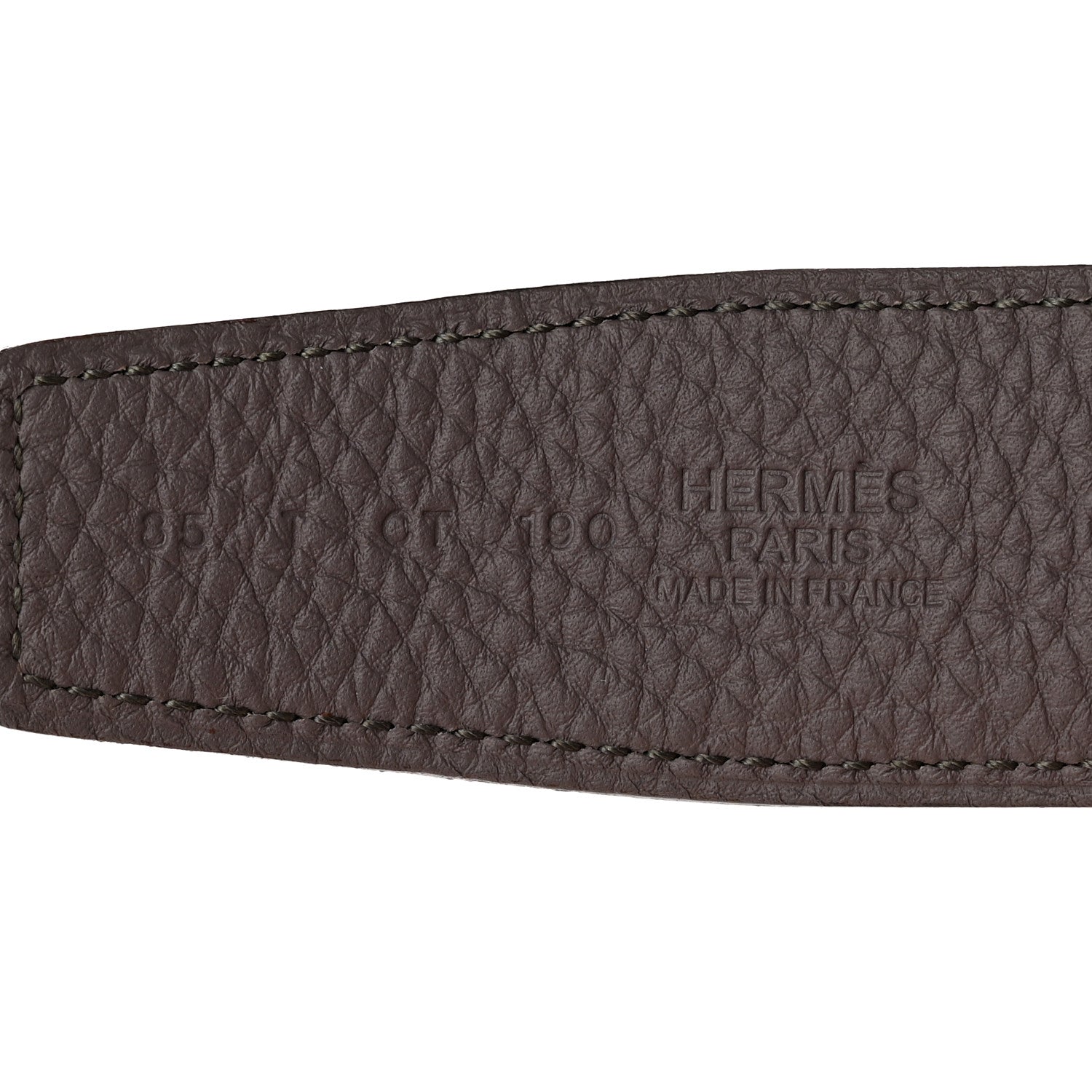 Hermes Box Togo 32mm H Belt 85 34 Black Chocolate 5 of 6