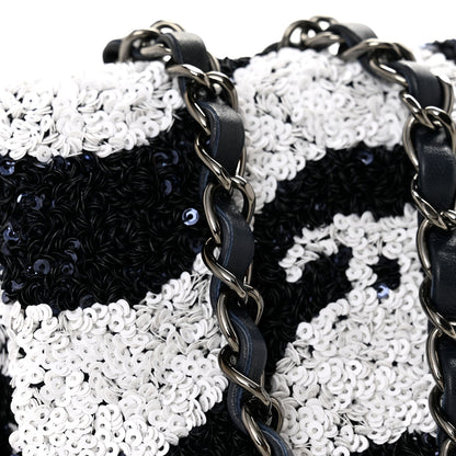 Chanel Sequin Medium Flap Blue Blue White 12 of 12
