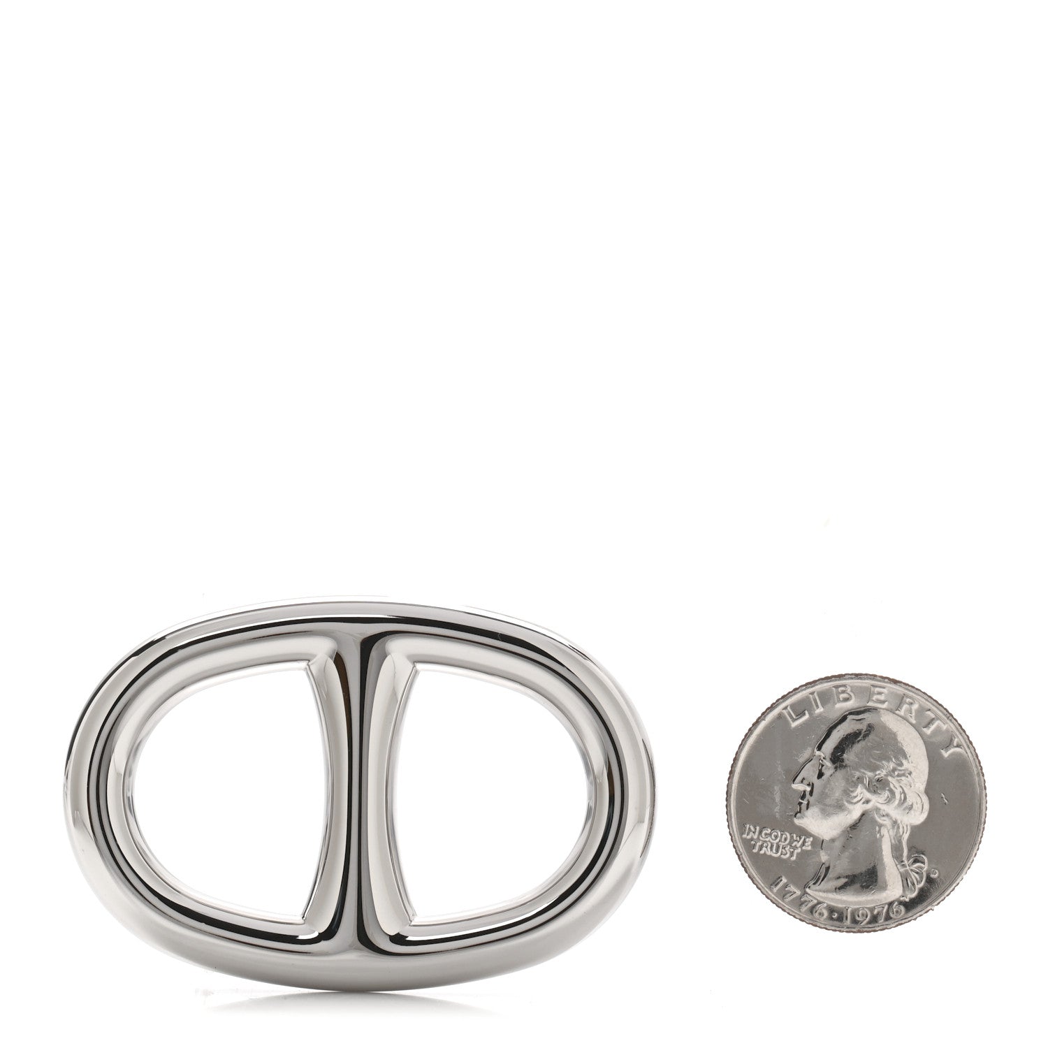 Hermes Palladium Chaine D'Ancre Scarf Ring 2 of 6
