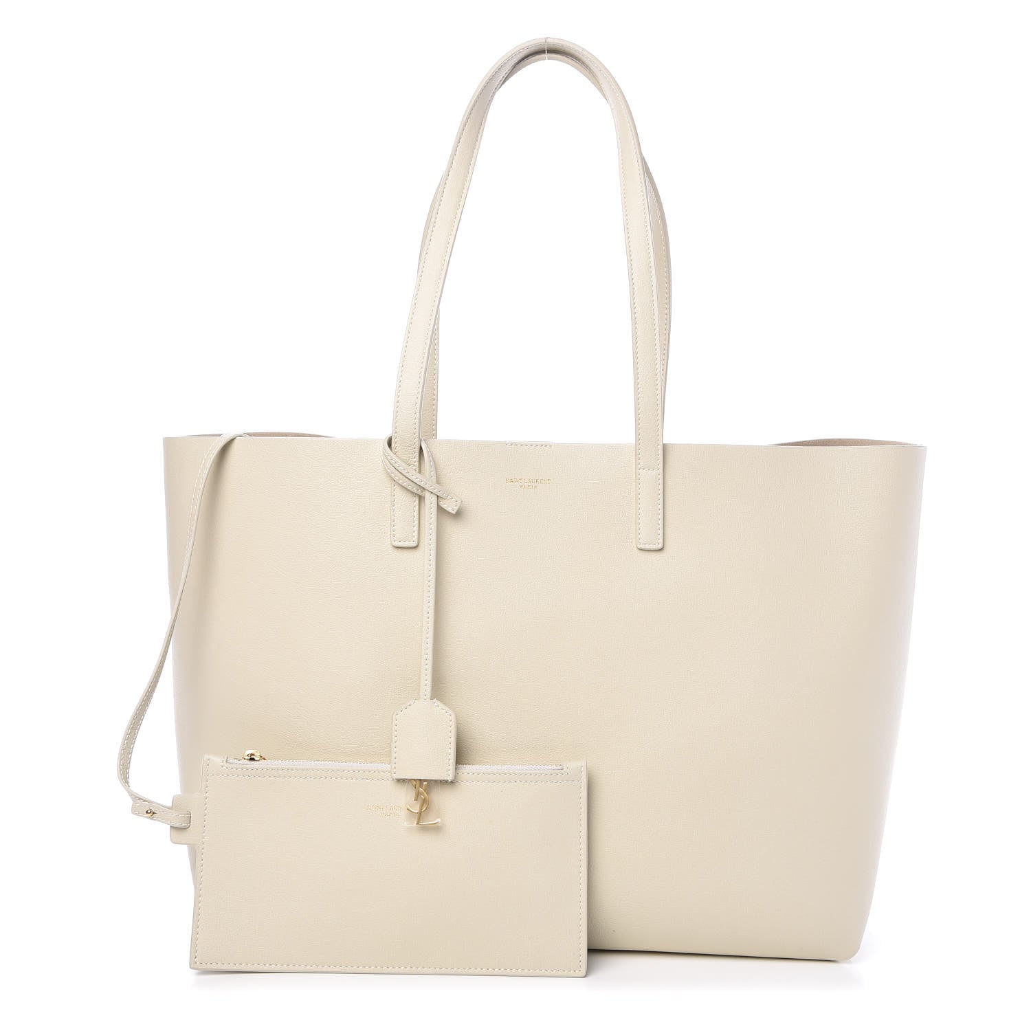 Saint Laurent Calfskin Large Shopping Tote Crema Soft 1 of 10